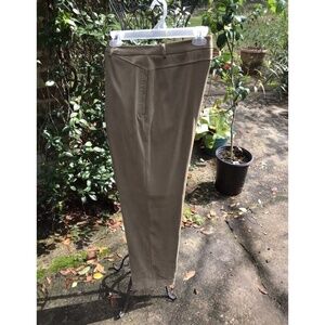 Talbots- OLIVE DRAB POLYKNIT DRESS PANTS- Size 10- EUC